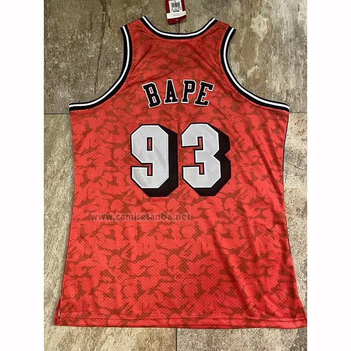 Camiseta Miami Heat Bape #93 Mitchell & Ness Rojo